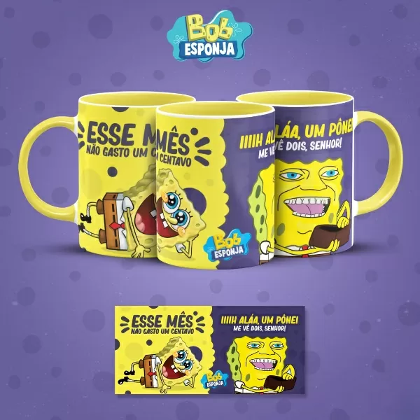 Pack arte de caneca BOB ESPONJA SINCERO volume 3 – 99File